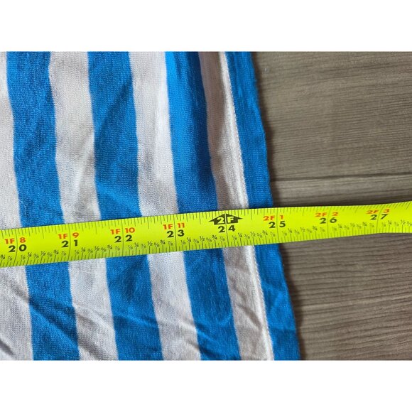 Lauren Ralph Lauren Blue/White Linen Striped Boatneck T-Shirt L Womens - Picture 7 of 8